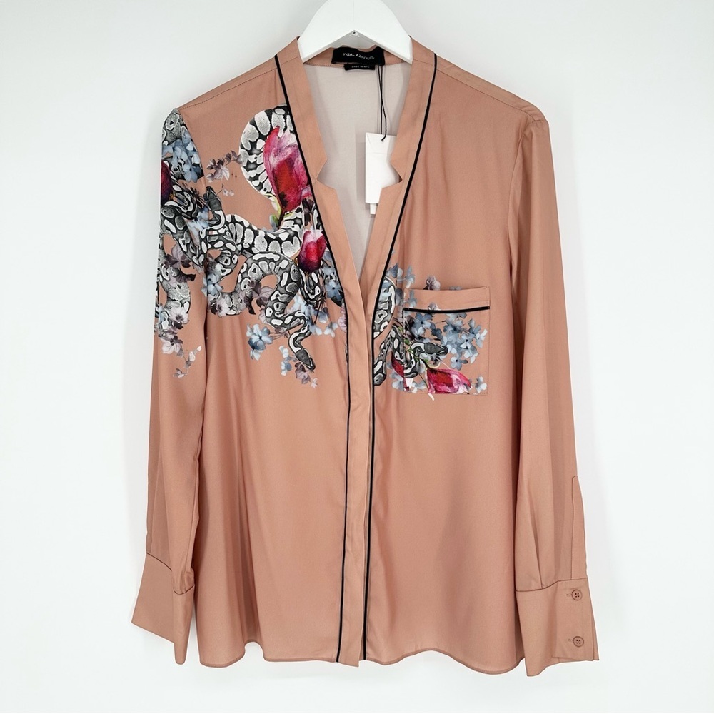 Yigal Azrouel Snake Serpent Button Down Blouse
